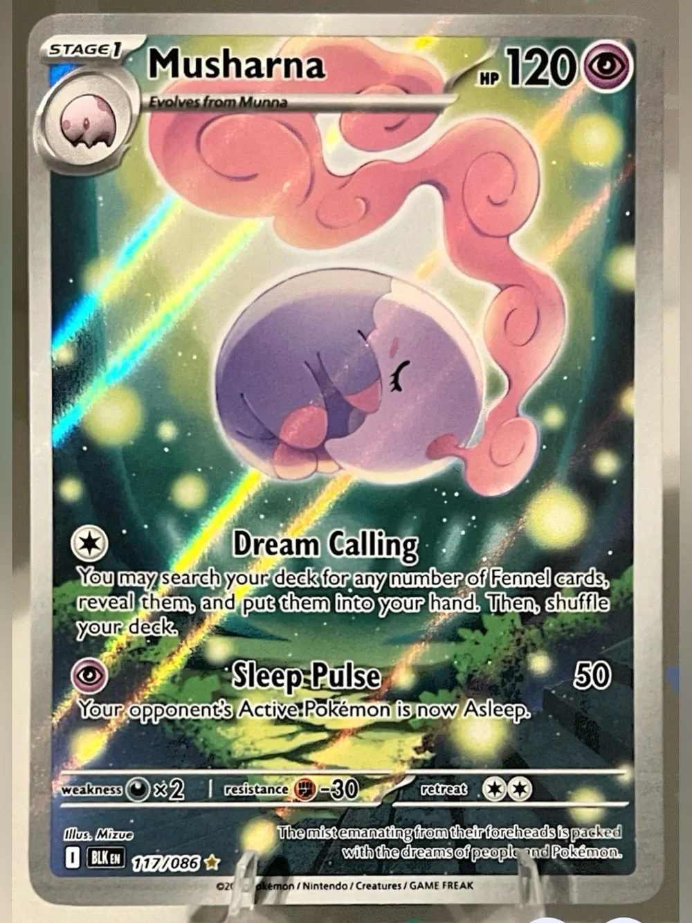 Pokémon TCG: Black Bolt - MUSHARNA 117/086 NM